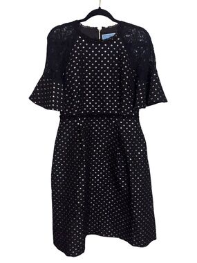 ❌❌❌❌❌❌Draper James x Net A Porter Size 10 Shadow Lace Panel Dress Cocktail Black